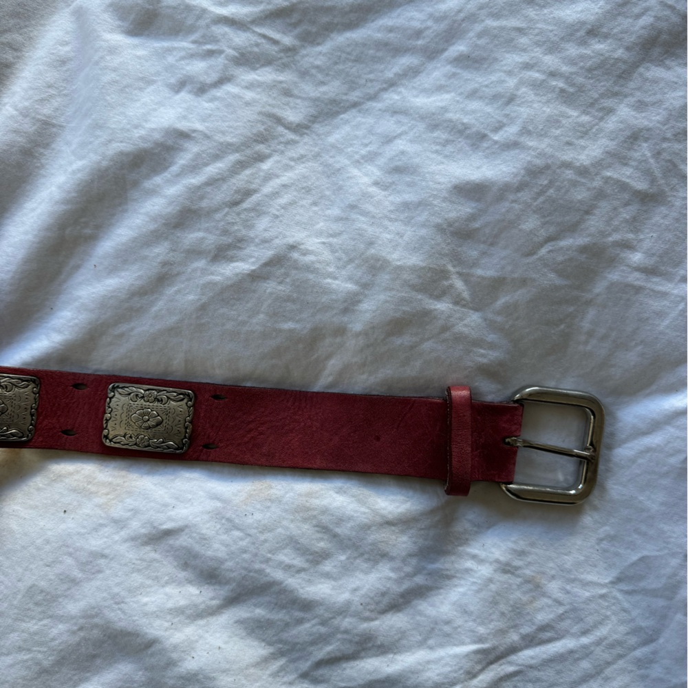 Red Leather Belt